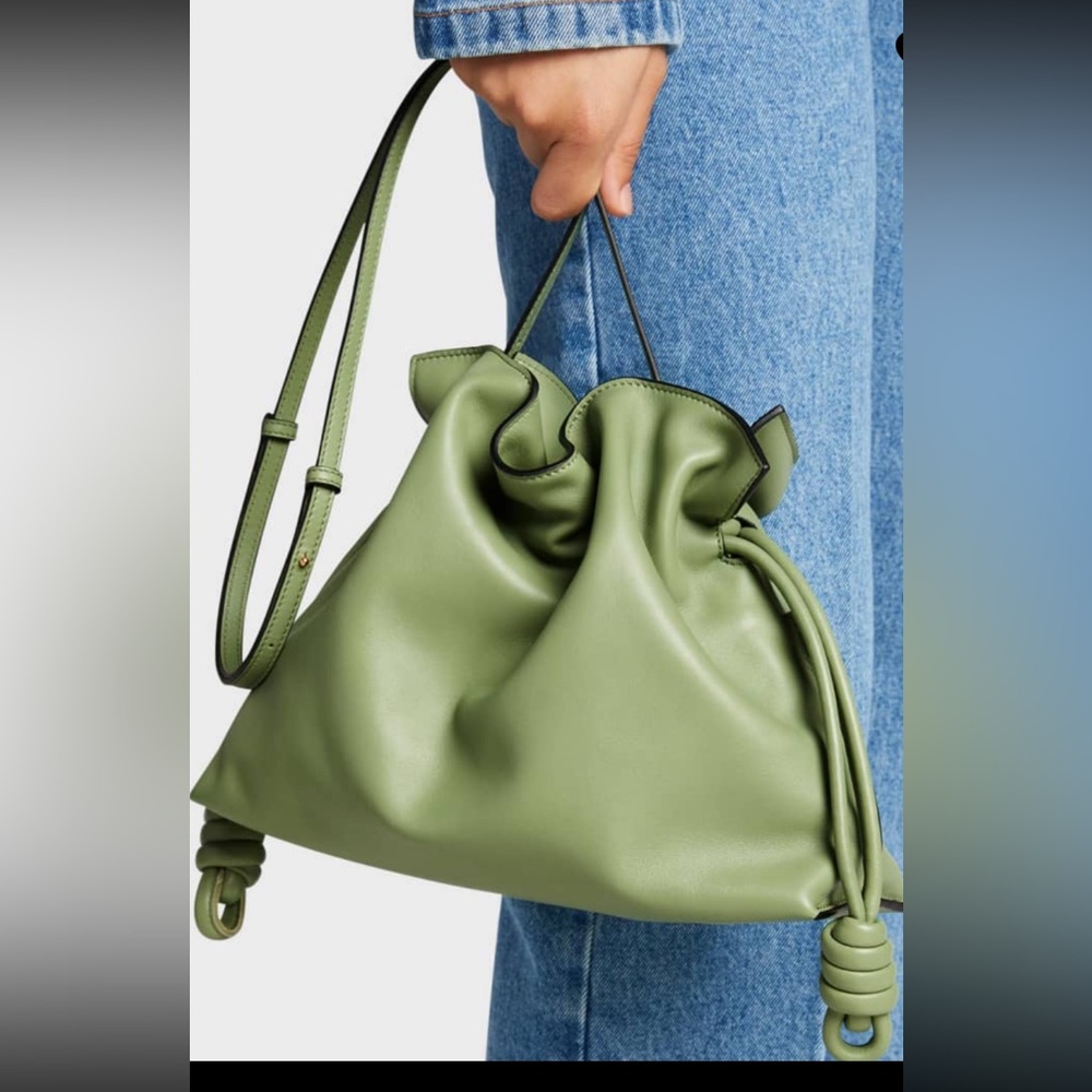 Loewe Green Flamenco Knot Bag